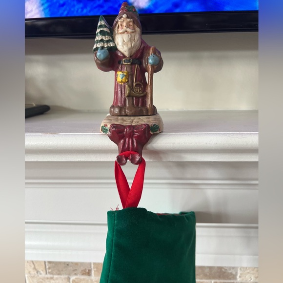 Kurt Adler 1989 Vintage Cast Iron Old World Santa Stocking Holder Hanger - Picture 11 of 12
